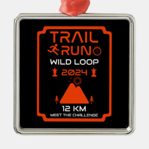 Trail Run Competition Award Metal Tree Decoration