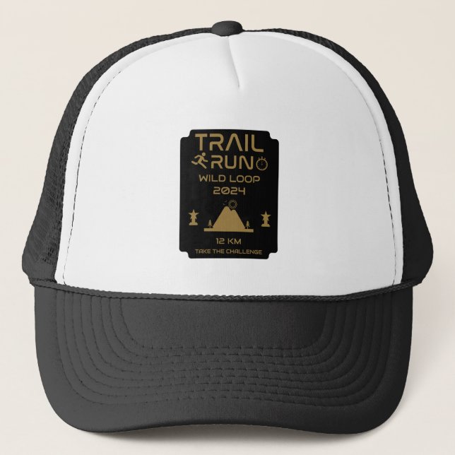 Trail Run Competition Award Trucker Hat (Front)