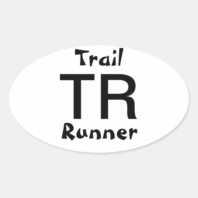 Trail Runner Oval Sticker (Front)
