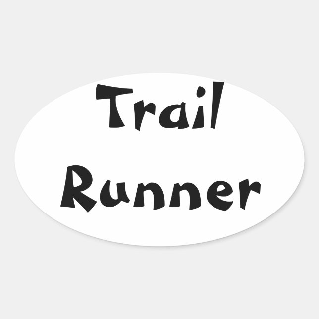 Trail Runner Oval Sticker (Front)