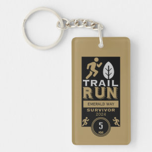 Trail Runner Race Competition Key Ring