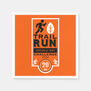 Trail Runner Race Competition Napkin