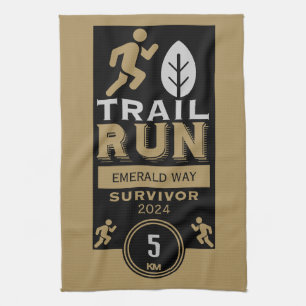 Trail Runner Race Competition Tea Towel