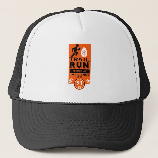 Trail Runner Race Competition Trucker Hat (Front)