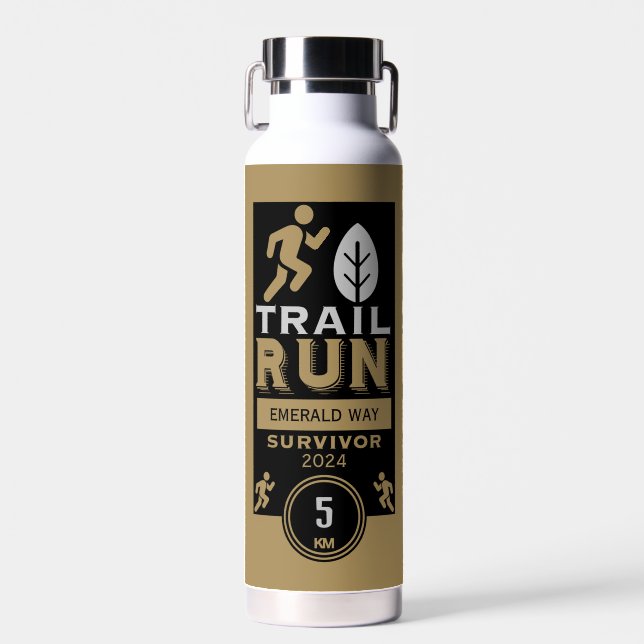 Trail Runner Race Competition Water Bottle (Front)
