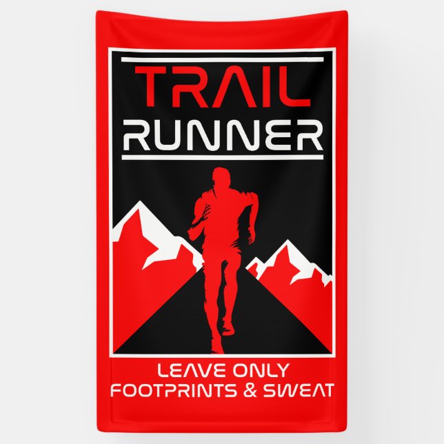 Trail Runner Sport In Nature Banner (Vertical)
