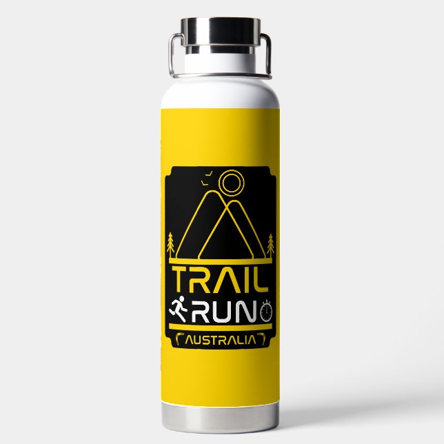 Trail Running Clubs And Competitions  Water Bottle (Back)