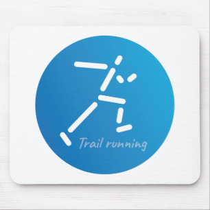 Trail Running design Mouse Mat