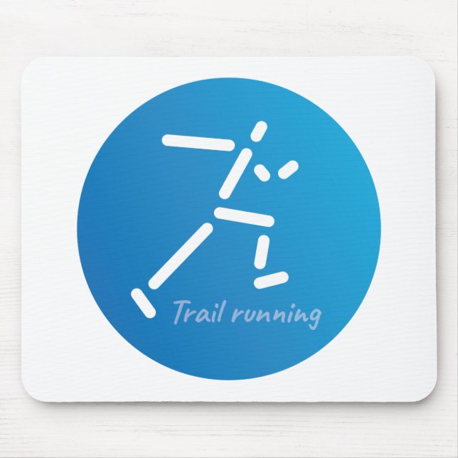 Trail Running design Mouse Mat (Front)