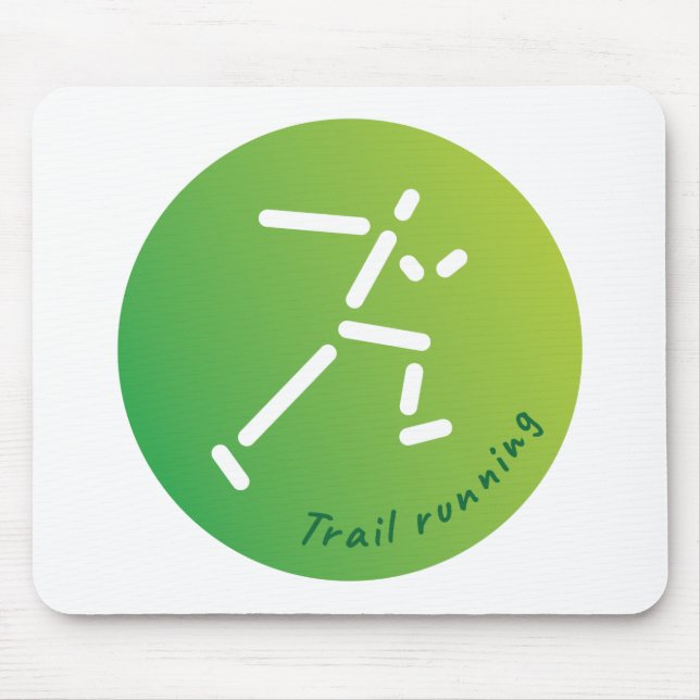 Trail Running design Mouse Mat (Front)