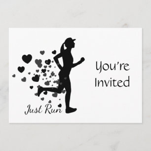 Trail Running Racing Runner Themed Birthday Invitation