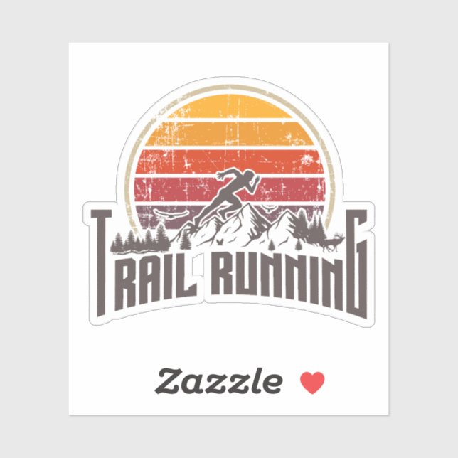 Trail running vintage sunset (Sheet)