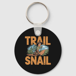 Trail Snail - Funny Hiker Pun Hiking Quote  Key Ring