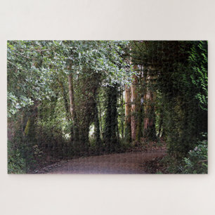 Trail through the forest, El Camino, Spain Jigsaw Puzzle