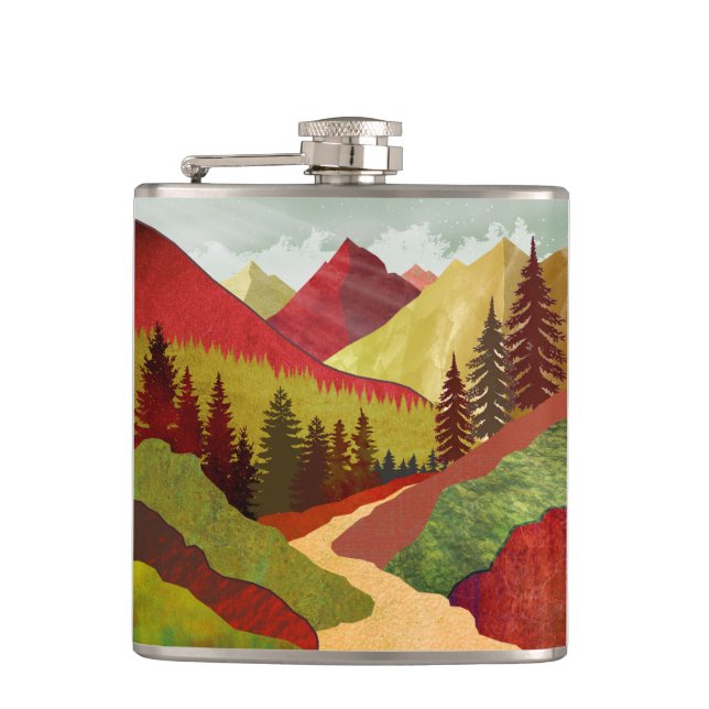 Trail To The Sky Hip Flask (Front)