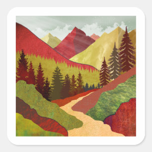 Trail To The Sky Square Sticker