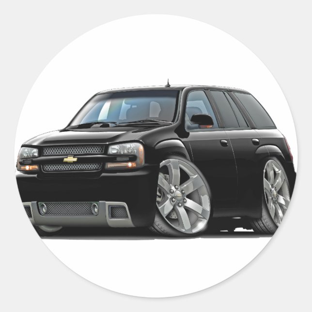 Trailblazer Black Truck Classic Round Sticker (Front)