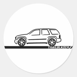 Trailblazer Black Truck Classic Round Sticker