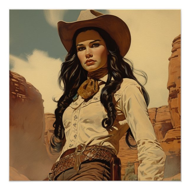 Trailblazing Vintage Love: Wild West Whispers Poster (Front)