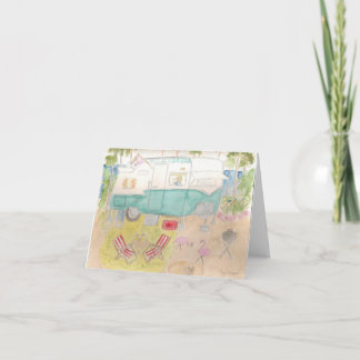 Trailer Art - Shasta Beach Camp Card