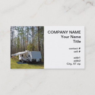 trailer camping business card