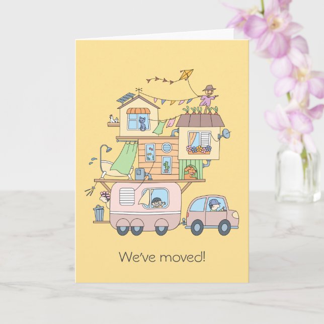 Trailer New Address Announcement Yellow Blank (Orchid)