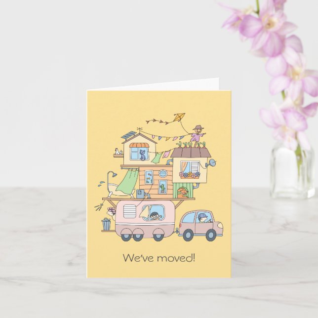 Trailer New Address Announcement Yellow Blank (Orchid)