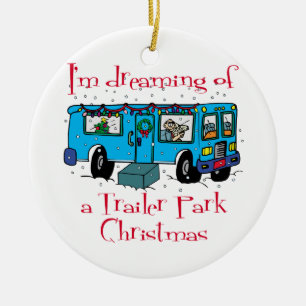 Trailer Park Christmas Ceramic Tree Decoration