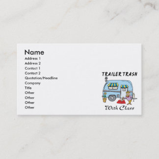 trailer park trash with class business card