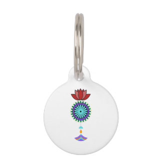 Trailer spiritual with lotus blossom pet tag