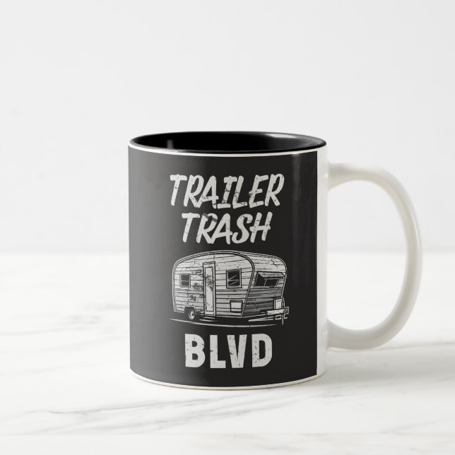 Trailer Trash Blvd Two-Tone Coffee Mug (Right)