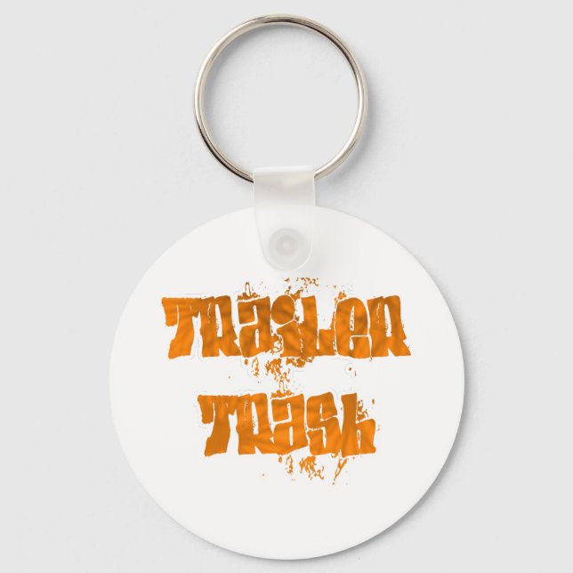 trailer trash graffiti design key ring (Front)