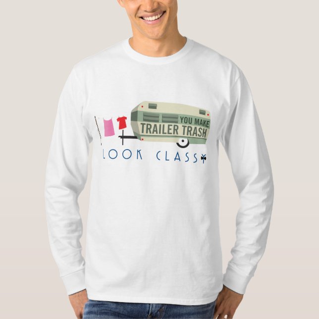 Trailer Trash Men's Long-Sleeve T-shirt (Front)
