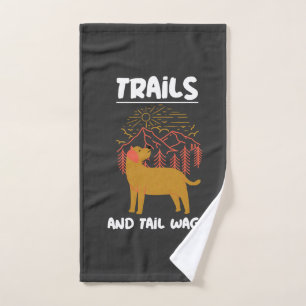Trails and tail Wags Labrador Retriever Hand Towel