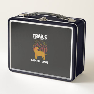 Trails and tail Wags Labrador Retriever Metal Lunch Box