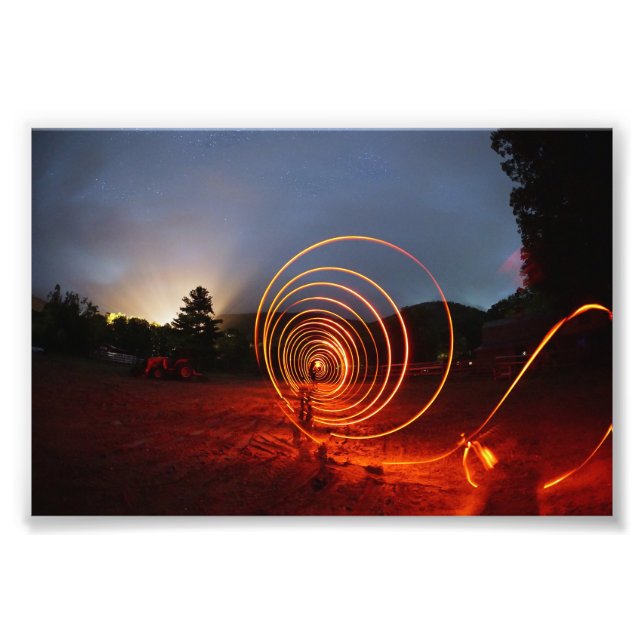 Trails of Light -fire edition- Photo Print (Front)