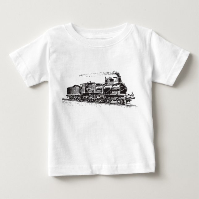 Train 03 - Black Baby T-Shirt (Front)