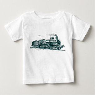 Train 03 - Dark Green Baby T-Shirt