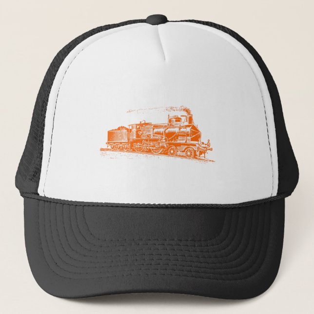 Train 03 - Orange Trucker Hat (Front)