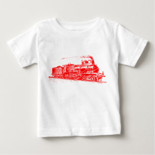 Train 03 - Red Baby T-Shirt