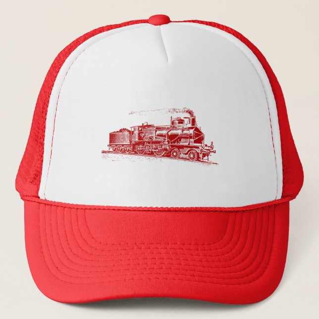 Train 03 - Ruby Red Trucker Hat (Front)