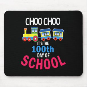Train 100 Days Of Kindergarten School Student Teac Mouse Mat