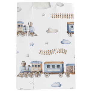 Train 2nd Birthday Chugga Two Two Medium Gift Bag