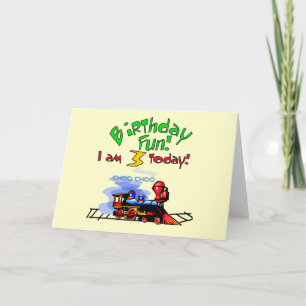 Train 3rd Birthday Tshirts and Gifts Card
