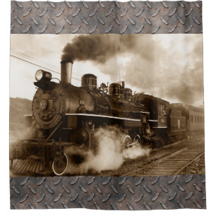 Train 4 Image Options Shower Curtain