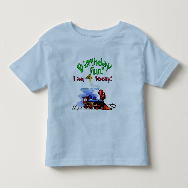 Train 4th Birthday Tshirts and Gifts (Front)