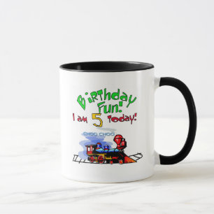 Train 5th Birthday Tshirts and Gifts Mug
