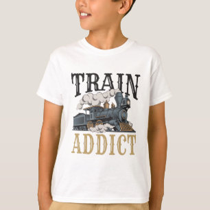 Train Addict Model Railroad Railway Hobbyist T-Shirt