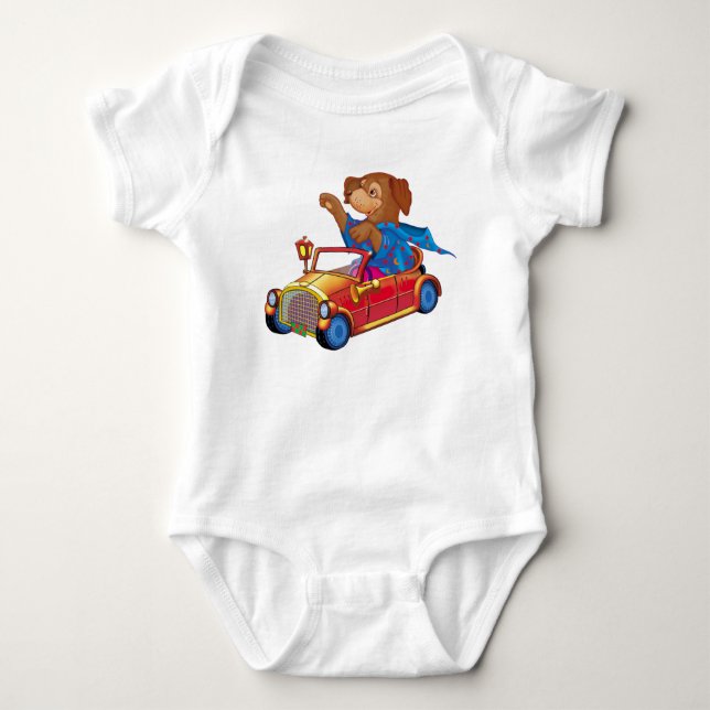 train and car baby bodysuit (Front)