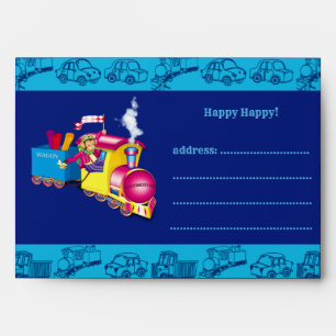 train and car for the boy envelope